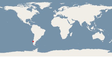 El punto rojo ubica el Pido de Chile. Pinchando se accede a la pgina tutiempo.net de donde est obtenido el mapa